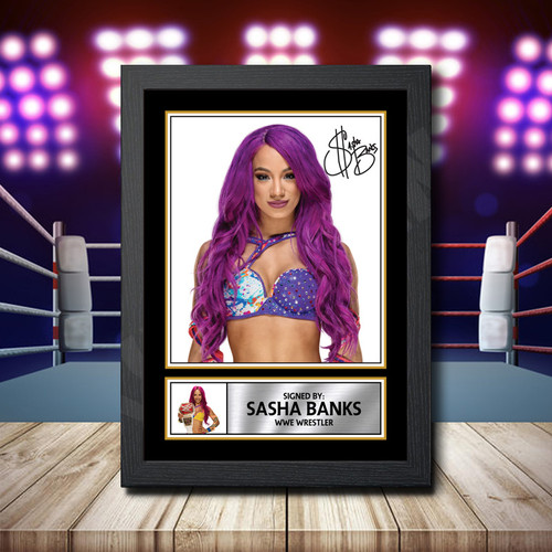 Sasha Banks 1 printed autograph poster print