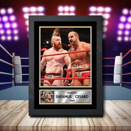Sheamus Cesaro printed autograph poster print