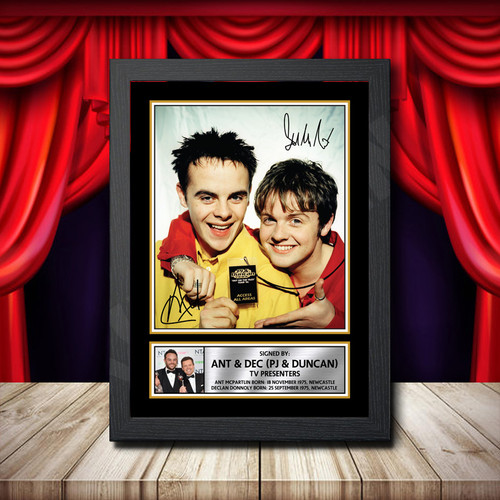 Ant And Dec Pj And Duncan printed autograph poster print