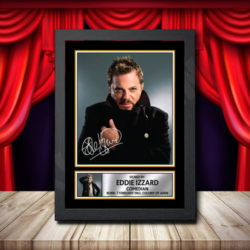 Eddie Izzard 2 printed autograph poster print