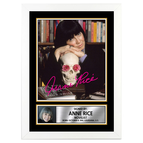 Anne Rice Authors printed autograph poster print
