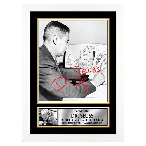 Dr. Seuss Authors printed autograph poster print