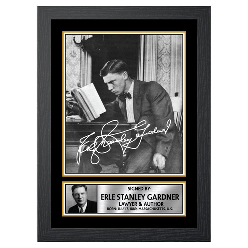 Erle Stanley Gardner Authors Printed Autograph Poster Print Photo Signature Gift