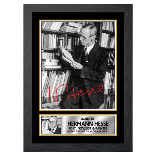 Hermann Hesse Authors Printed Autograph Poster Print Photo Signature Gift