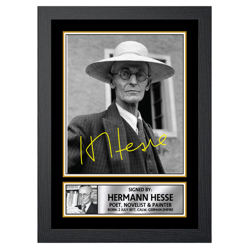 Hermann Hesse Authors printed autograph poster print
