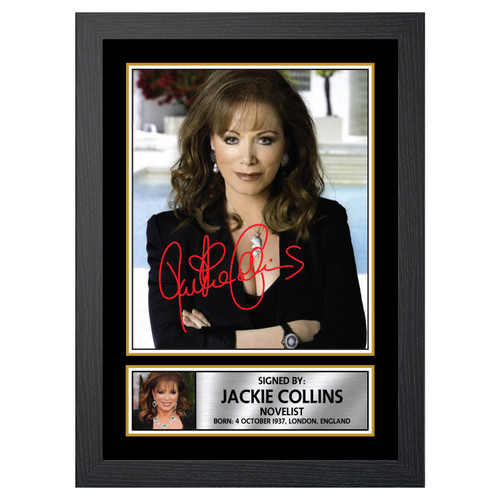 Jackie Collins Authors printed autograph poster print