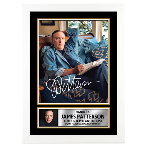 James Patterson Authors printed autograph poster print