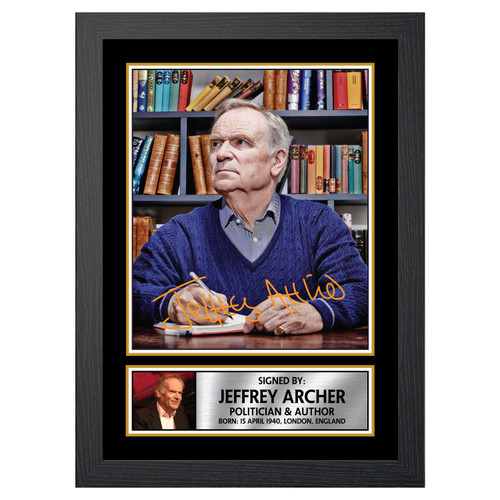 Jeffrey Archer Authors printed autograph poster print