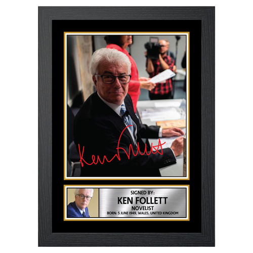 Ken Follett Authors printed autograph poster print