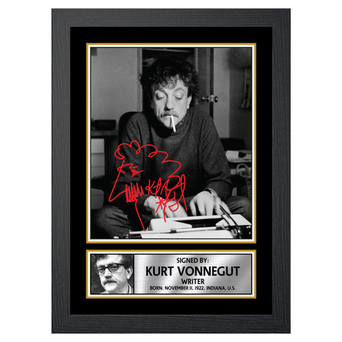 Kurt Vonnegut Authors printed autograph poster print