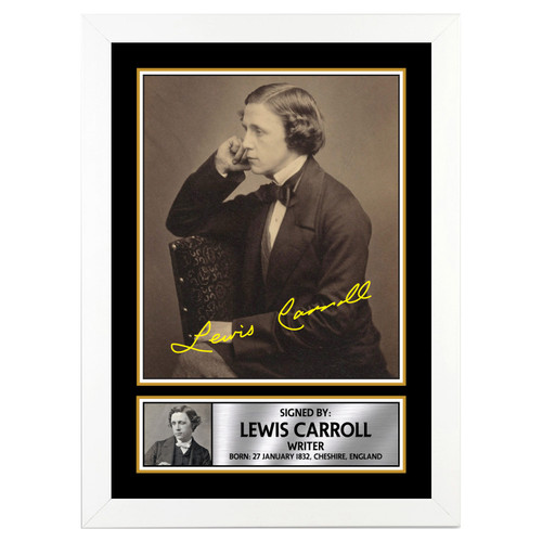 Lewis Carroll Authors Printed Autograph Poster Print Photo Signature Gift