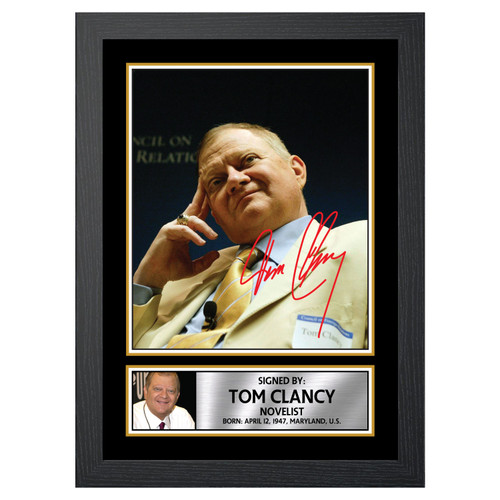 Tom Clancy M280 Authors Printed Autograph Poster Print Photo Signature Gift