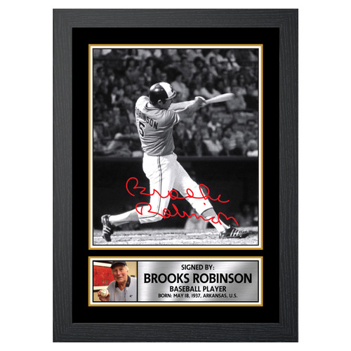 Brooks Robinson Baseball Player printed autograph poster print