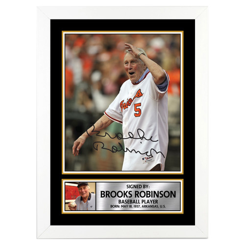 Brooks Robinson 2 Baseball Player printed autograph poster print