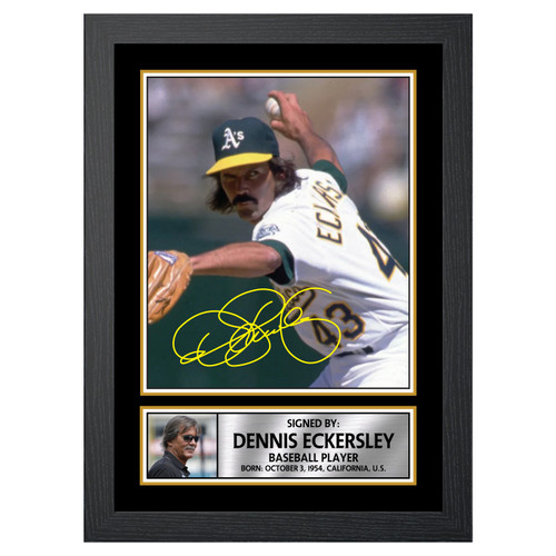 Dennis Eckersley Baseball Player printed autograph poster print