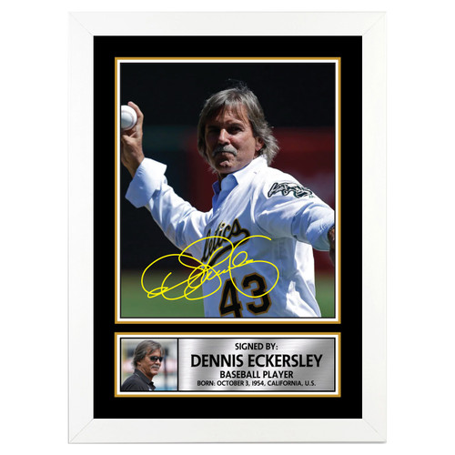 Dennis Eckersley 2 Baseball Player printed autograph poster print