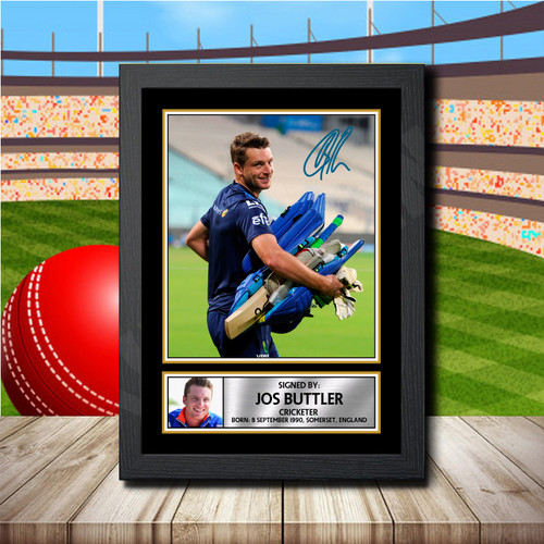 Jos Buttler printed autograph poster print