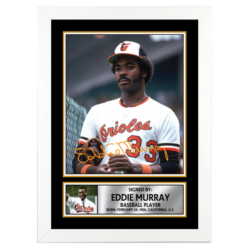 Eddie Murray Baseball Player printed autograph poster print