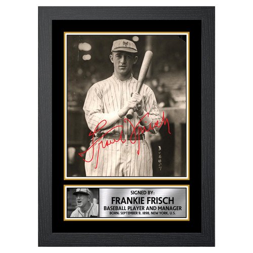 Frankie Frisch 2 Baseball Player printed autograph poster print