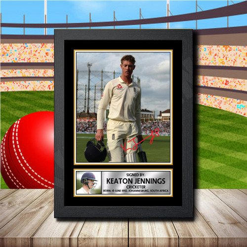Keaton Jennings printed autograph poster print