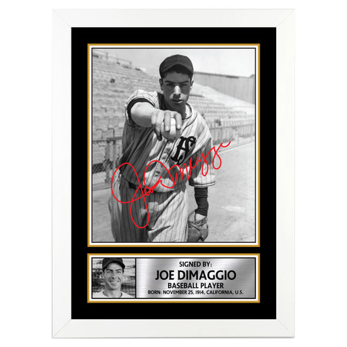 Joe DiMaggio Baseball Player printed autograph poster print