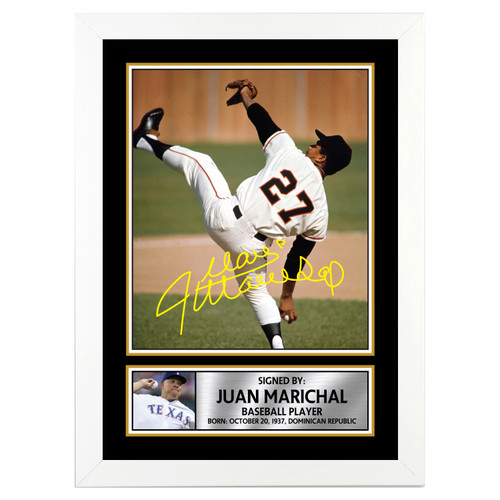 Juan Marichal Baseball Player printed autograph poster print
