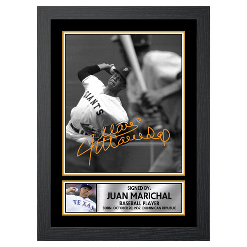 Juan Marichal 2 Baseball Player printed autograph poster print