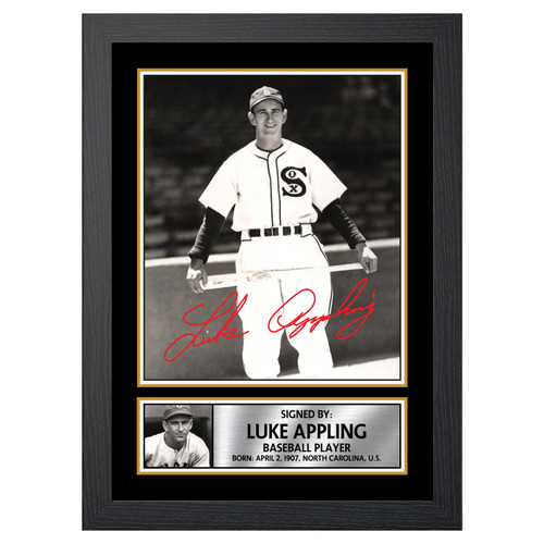 Luke Appling Baseball Player printed autograph poster print