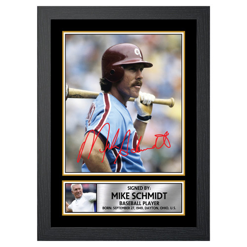 Mike Schmidt Baseball Player printed autograph poster print