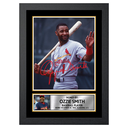 Ozzie Smith Baseball Player printed autograph poster print