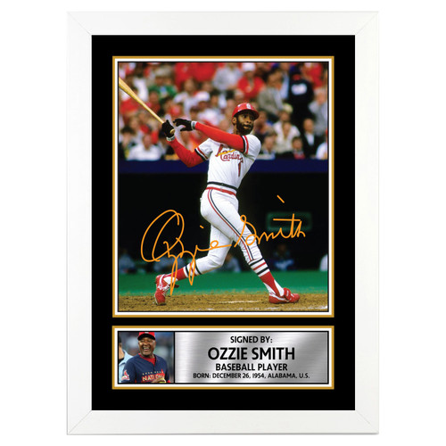 Ozzie Smith 2 Baseball Player printed autograph poster print