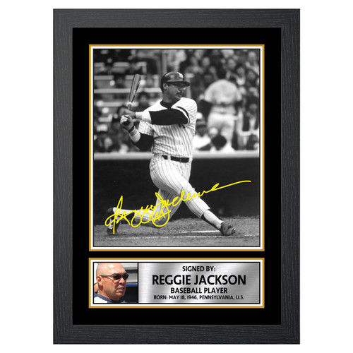 Reggie Jackson 2 Baseball Player printed autograph poster print
