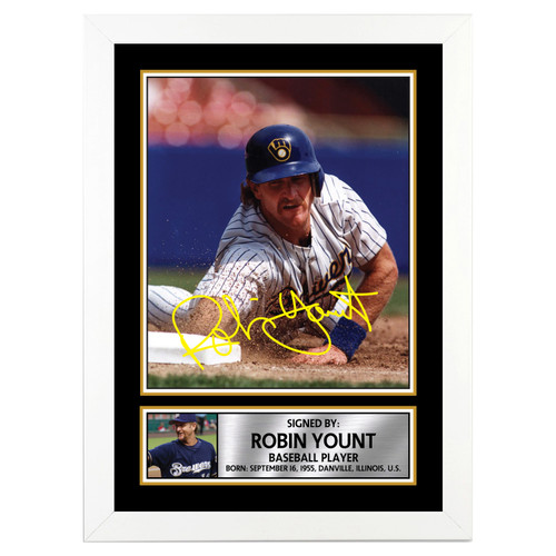 Robin Yount Baseball Player printed autograph poster print