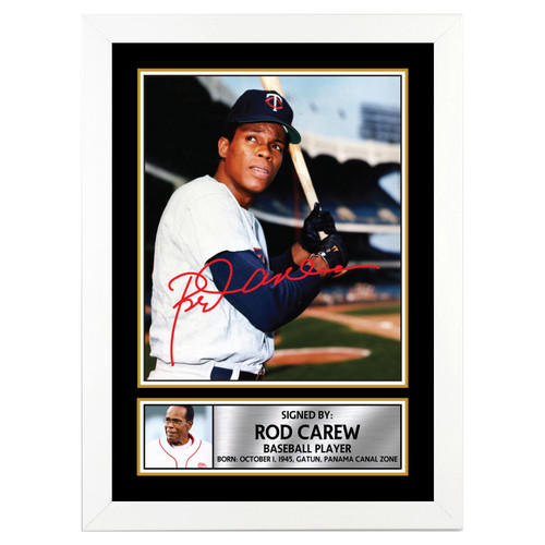 Rod Carew Baseball Player printed autograph poster print