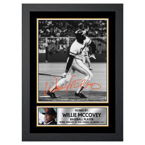 Willie McCovey 2 Baseball Player printed autograph poster print