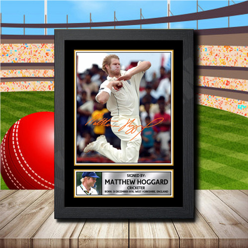 Matthew Hoggard printed autograph poster print