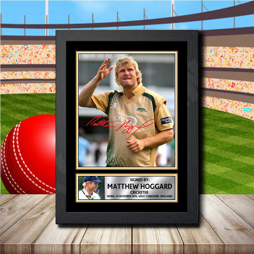 Matthew Hoggard Action Shot Edition printed autograph poster print