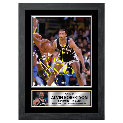 Alvin Robertson Basketball Player printed autograph poster print