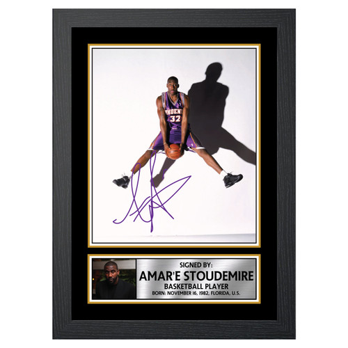 Amar'e Stoudemire Basketball Player printed autograph poster print