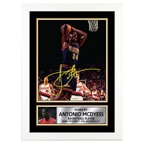 Antonio McDyess Basketball Player printed autograph poster print