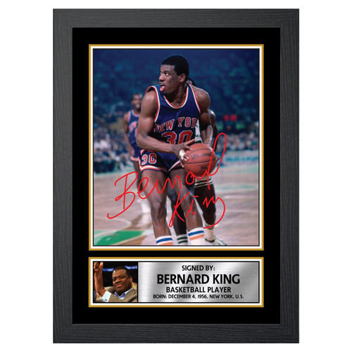 Bernard King Basketball Player printed autograph poster print