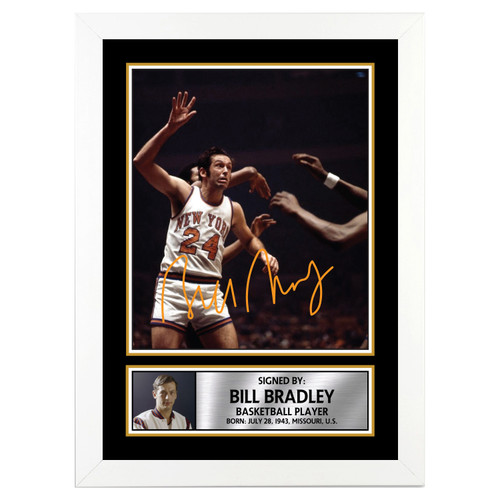 Bill Bradley 2 Basketball Player printed autograph poster print