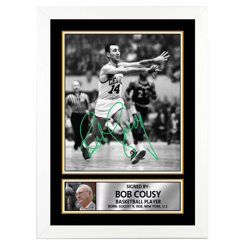 Bob Cousy 2 Basketball Player printed autograph poster print