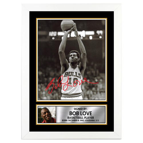 Bob Love 2 Basketball Player printed autograph poster print
