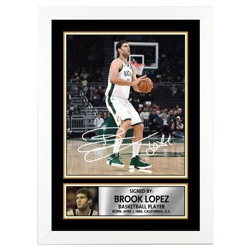 Brook Lopez Basketball Player printed autograph poster print