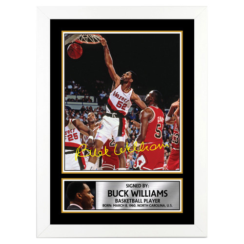 Buck Williams Basketball Player printed autograph poster print