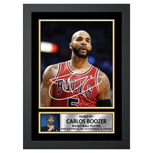 Carlos Boozer 2 Basketball Player printed autograph poster print
