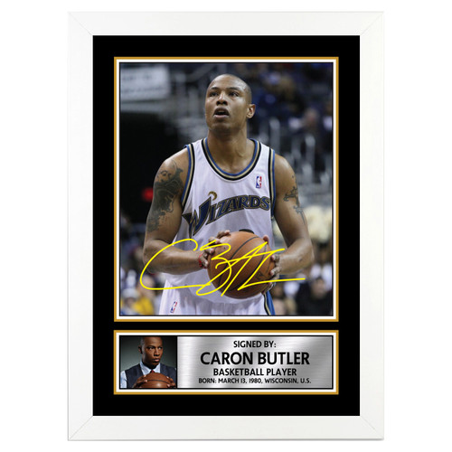 Caron Butler Basketball Player printed autograph poster print
