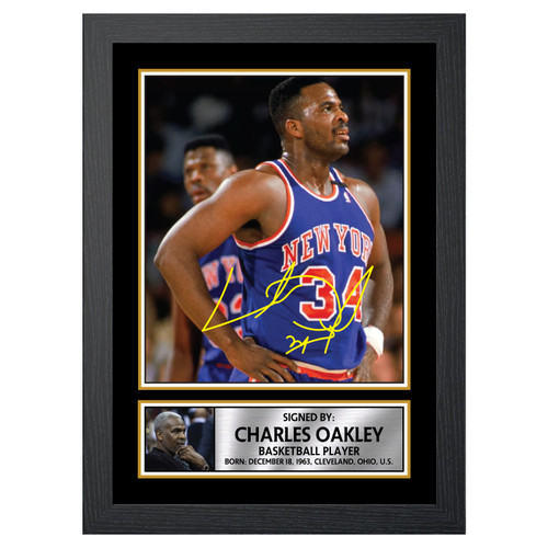 Charles Oakley 2 Basketball Player printed autograph poster print