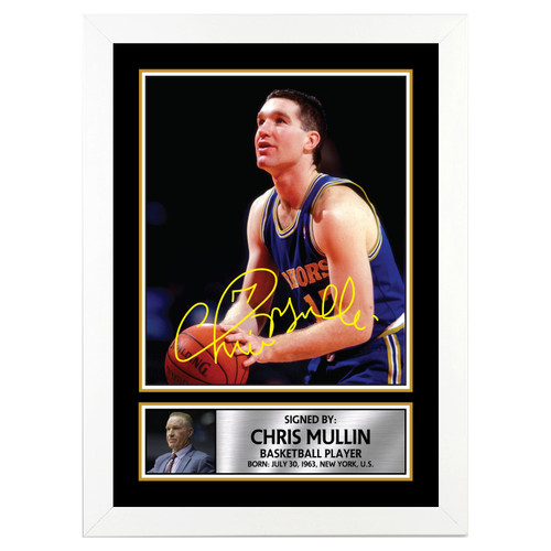 Chris Mullin Basketball Player printed autograph poster print